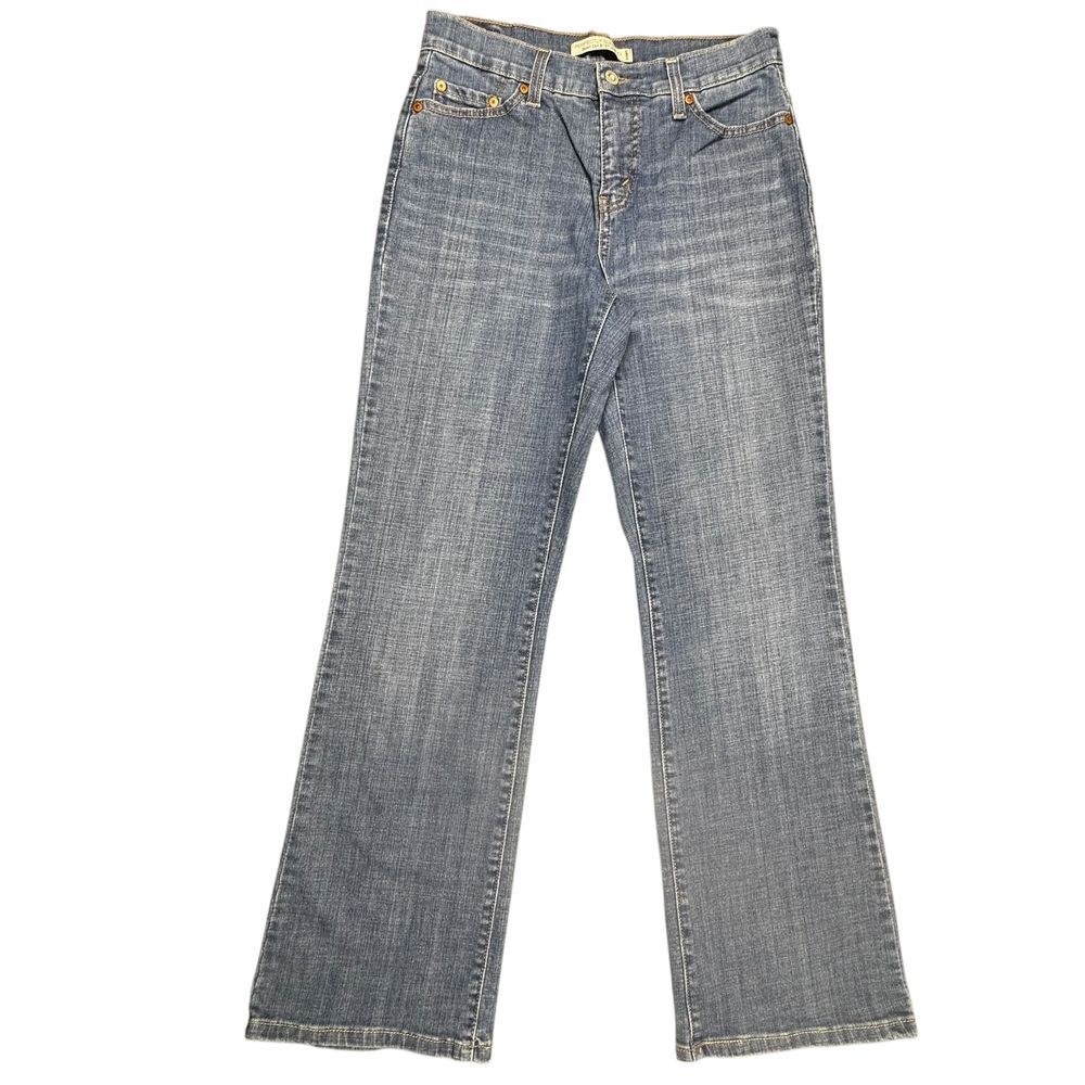 Levi's 512 Perfectly Slimming Bootcut Jeans Womens 8‎ Flared Whiskered Mid Rise